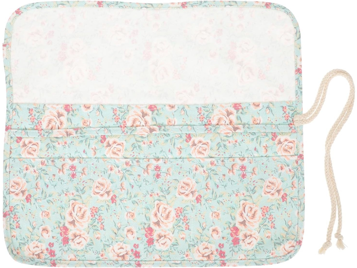 Estuche Lápices De Lona Rosa Portátil Para Artistas