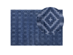 Alfombra de pelo corto BELIANI Adatepe de Viscosa Azul 140x200