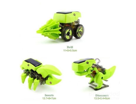 Kit de Robot Perforador de Escarabajo de Dinosaurio Y Hércules de Transformación de Energía Solar Bolsa de Burbujas