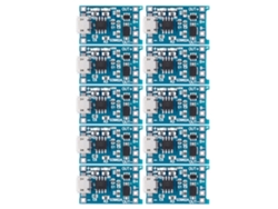 Ycy-10pcs Placa De Carga Y Protección Para Baterías De Litio 18650 Lipo 5v 1a Con Usb Micro