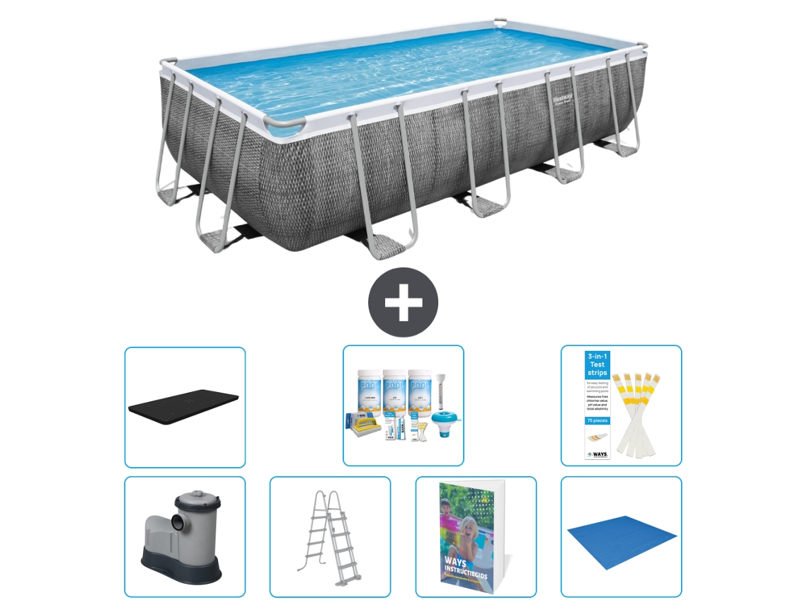 Bestway Piscina Bestway Power Steel Retangular - 549x274x122 Cm - 8-peças S599