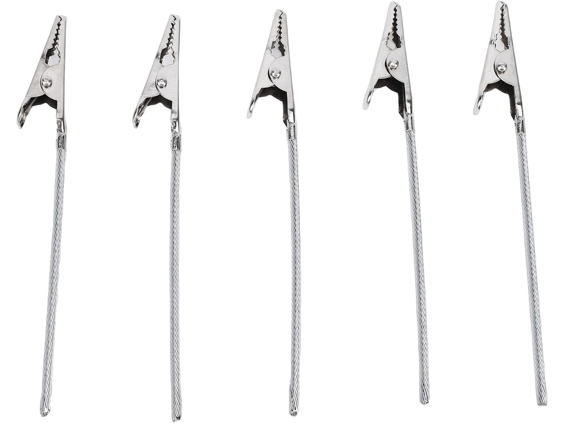 Juego De Elegantes Clips Para Notas De Acero Inoxidable Con Resorte Y Extremos Largos.