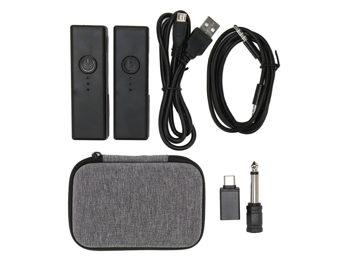 Microfone Lavalier Sem Fio 2.4g Com Redução De Ruído Clip On Para Gravação E Transmissão Ao Vivo