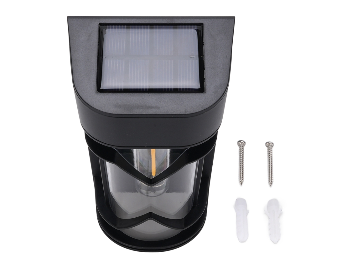 Lámpara Solar De Pared Exterior Ip65 Con Sensor Crepuscular Para Patio, Jardín Y Balcón, Luz Cálida.