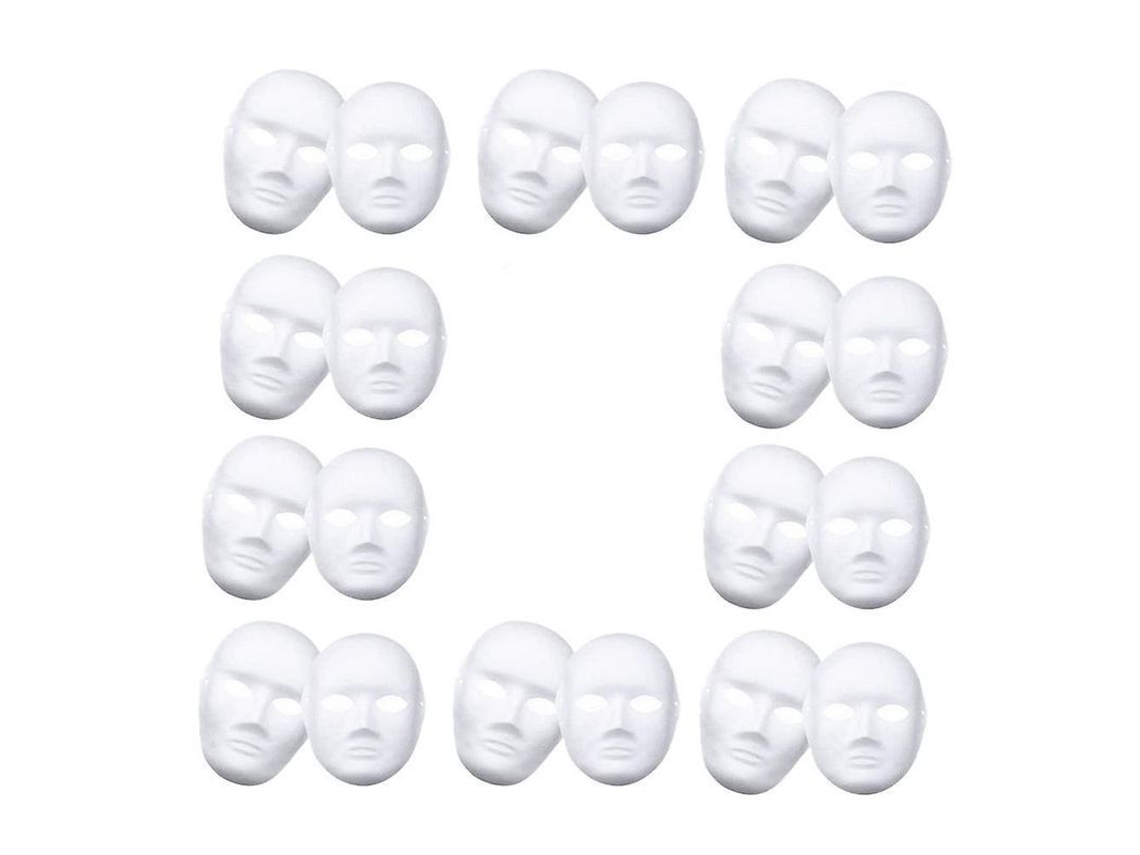 2026-10751-máscaras Blancas Diy 12pcs Para Fiestas De Disfraces Baile Cosplay Masquerade Blanco