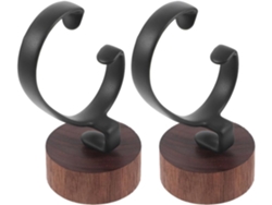 Juego De 2 Soportes De Exhibición De Relojes De Madera Natural Con Diseño Innovador En Forma De C, Soporte Portátil Y