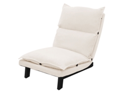 Asiento Reclinable Bajo ML Diseño Lino Beige, Estilo Japonés Con Respaldo