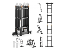 Escalera Multifuncional 7 en 1 Extensible hasta 3,55m con Plataformas Tekmaquinas