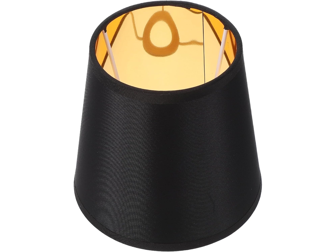 Pantalla De Lámpara De Tela Negra Para Casquillo E14, Protección Ocular, Hecha A Mano, Estilo Sencillo, Para Decoración.