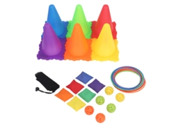 Bj-juego De Lanzar Anillos Para Niños Conos 3 En 1 Set De Juegos De Carnaval Juguete Sensorial Para Niños 16a