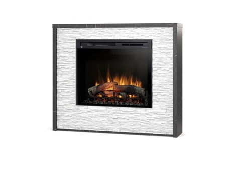 Chimenea eléctrica LED independiente VERDE 28' 117 x 99 x 30 Mármol negro OUTINFIRE