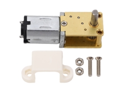 Motorreductor De Velocidad De Tornillo Sin Fin Con Eje Único, Dc6v 68rpm, Base Metálica Fija.
