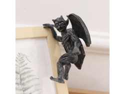 Estatua de resina de fantasma/monstruo con alas de demonio para Halloween