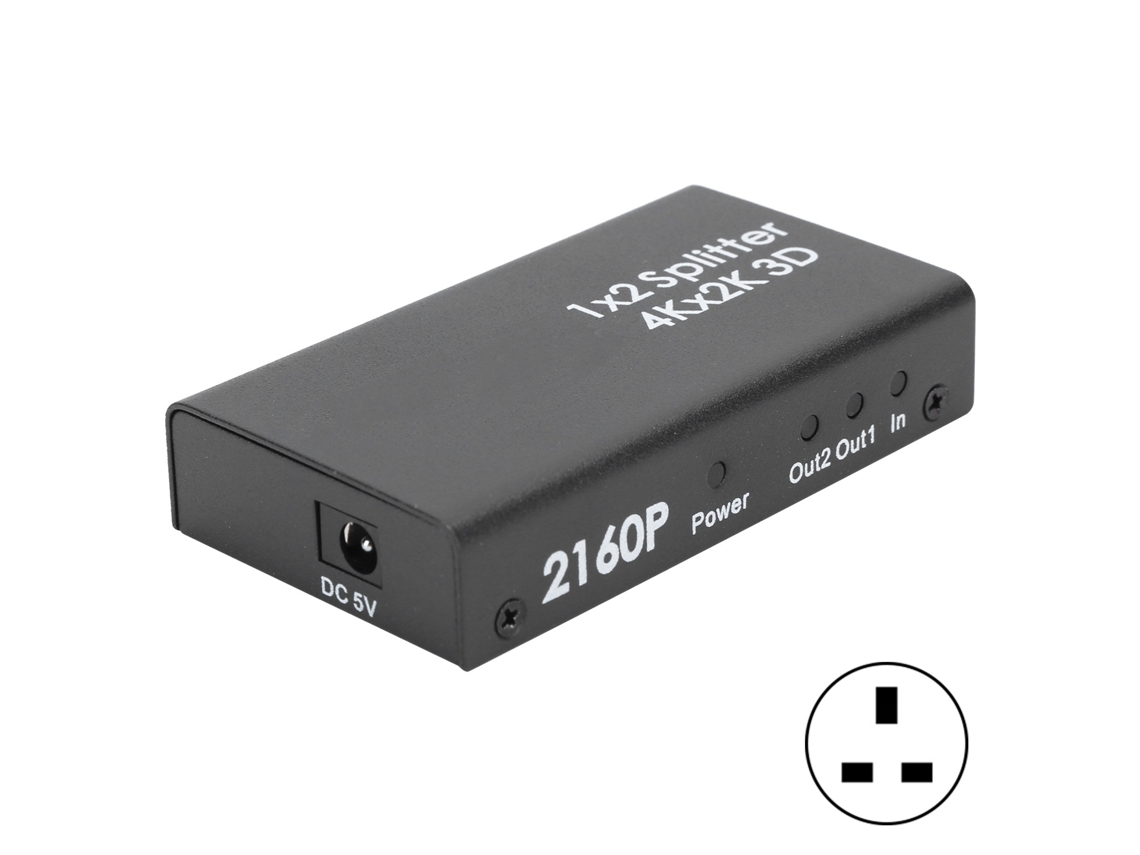 Divisor Hdmi 1x2, Convertidor Y Distribuidor 4k Hd De 100-240 V Con Doble Salida Para Tv, Consola Y Portátil.