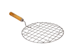 Rejillas De Alambre De Acero Inoxidable Con Mangos De Madera Para Asar Roti, Papad Y Barbacoa.