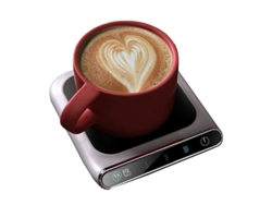 Calentador De Tazas De Mesa Usb, 3 Ajustes De Temperatura, Panel De Acero Inoxidable Resistente Al Agua.