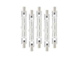 5 Lámparas Halógenas Lineales R7s De 118 Mm, 300 W, 230 V, Ajustables, Para Iluminación De Obras.