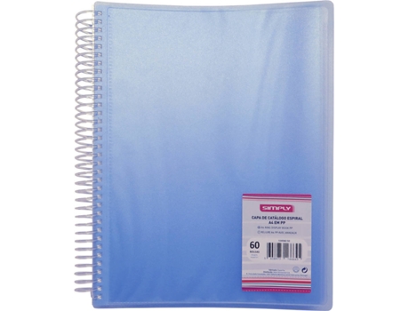 Portada de catálogo SIMPLY Espiral (60 Bolsas - Azul - A4)