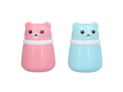 2 Estuches De Esponja Para Polvos De Talco Con Diseño De Oso De Dibujos Animados Para Bebés, Adultos, Hogar Y Viajes.