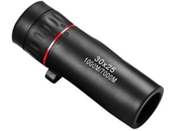 Telescopio monocular portátil con gafas de seguimiento, zoom óptico profesional, 30x25 HD, visión nocturna de playa, campo amplio, color negro Gusshious
