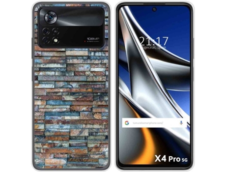 Carcasa para Xiaomi Poco X4 Pro 5G TUMUNDOSMARTPHONE Dibujos Ladrillo 05 Multicolor