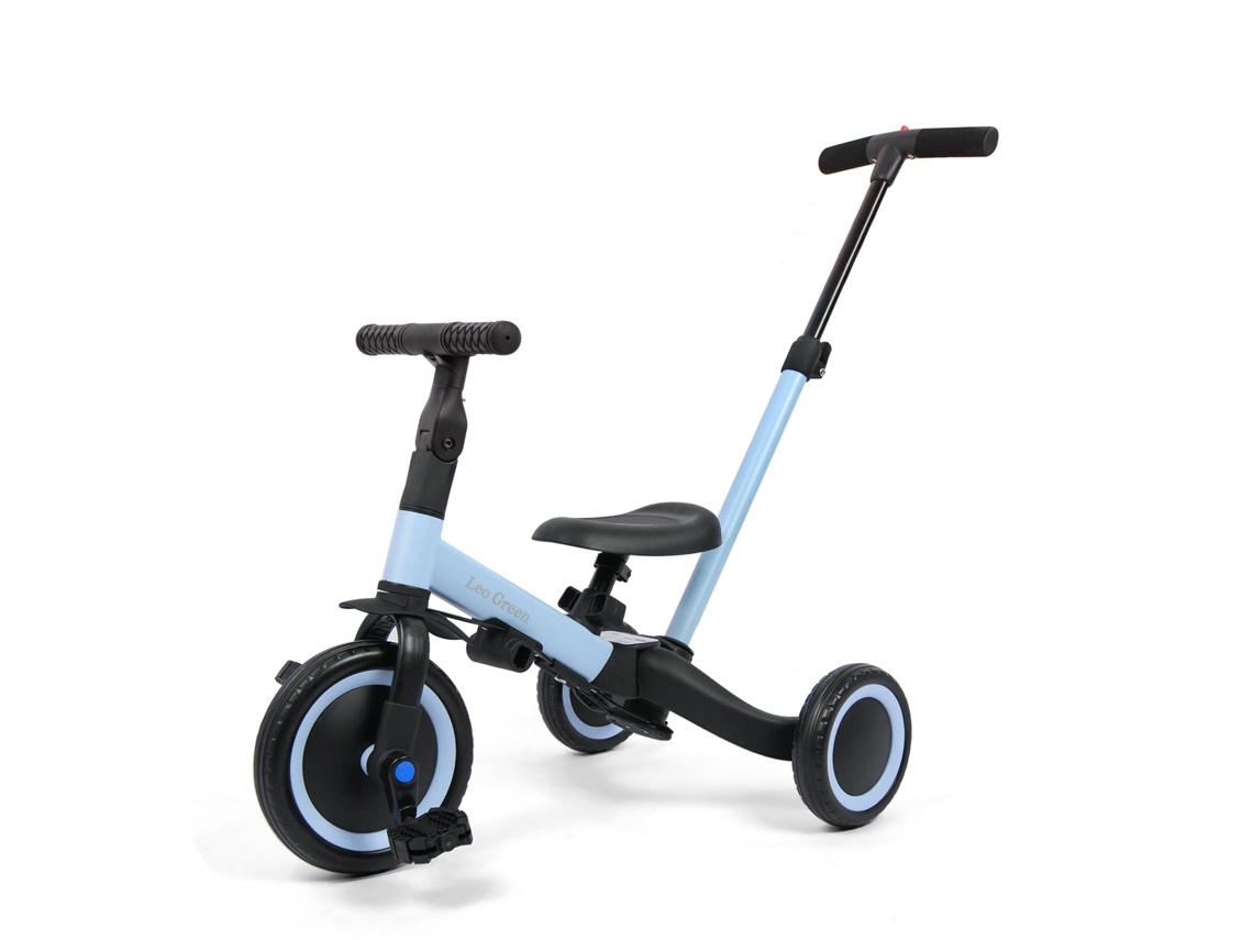 Leogreen Triciclos Para Niños, 4 En 1 Bicicleta Sin Pedales Para Los Niñas Y Niños, Adecuado Para Niños De 1-3 Años, Máx 25 Kg, Azul