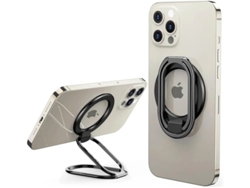 Soporte De Anillo Magsafe Con Agarre Extraíble Y Carga Inalámbrica Para Apple Yizhood Magnético Con Soporte De Anillo Negro