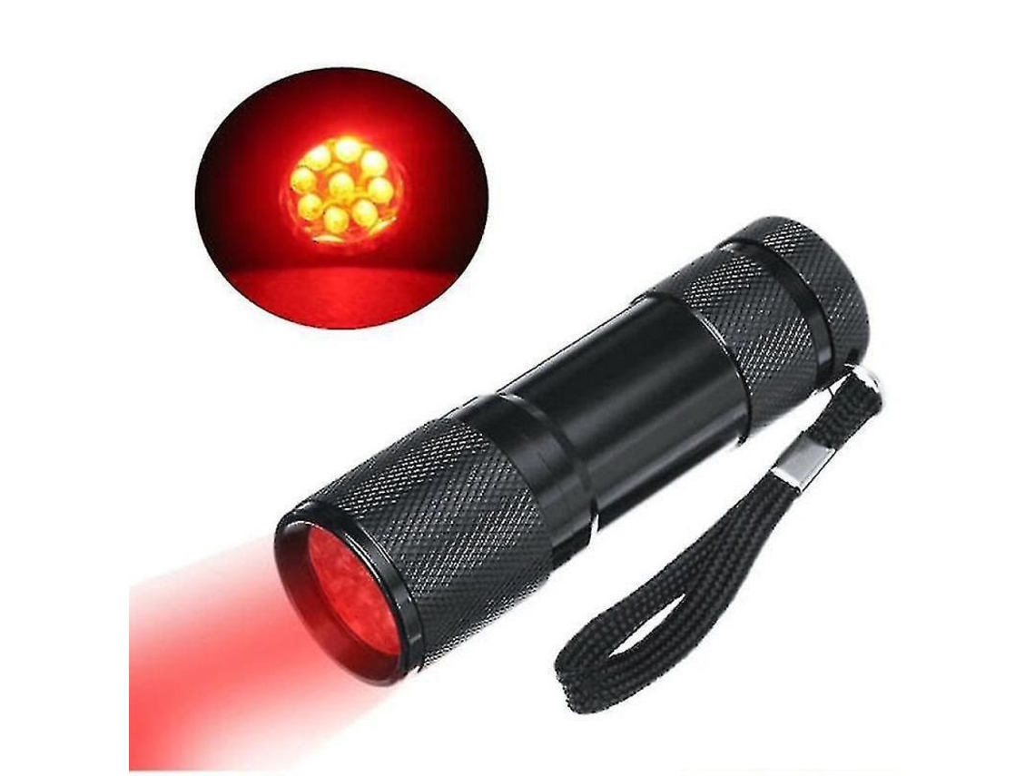 2026-19612-linterna Roja Potente 670nm 9 Led Aluminio Anti-deslizante Impermeable