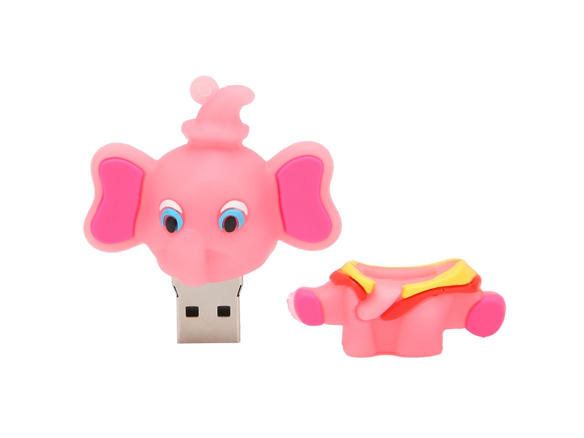 Memoria Usb Llavero Divertido Elefante 32gb Para Almacenamiento Y Transmisión De Datos