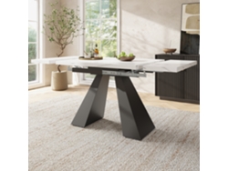Mesa Extensible 99-159 Cm - Mesa De Comedor Compacta, Diseño Flexible, Para Oficina Y Salón - Blanco