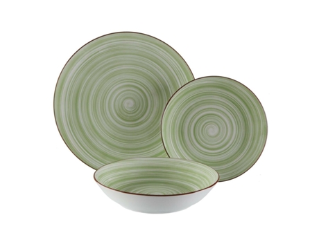 Vajilla VERSA Artesia 18 Piezas Verde Porcelana