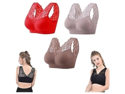 2026-3pcs Brassiere Anticaída Para Senos, Sin Armadura, Transpirable, Confortable Y Sexy, Ideal Para Deporte Y Sueño