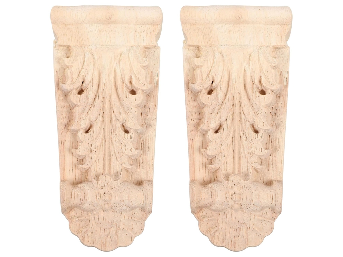 Juego De 2 Soportes De Madera Maciza Para Estantes (4.