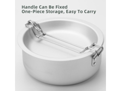 Juego de utensilios de cocina de aluminio oxidado para acampar