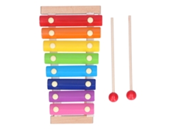 Instrumento Musical Xilófono De Madera Colorido Para Niños Bebés Juguete Educativo Rojo