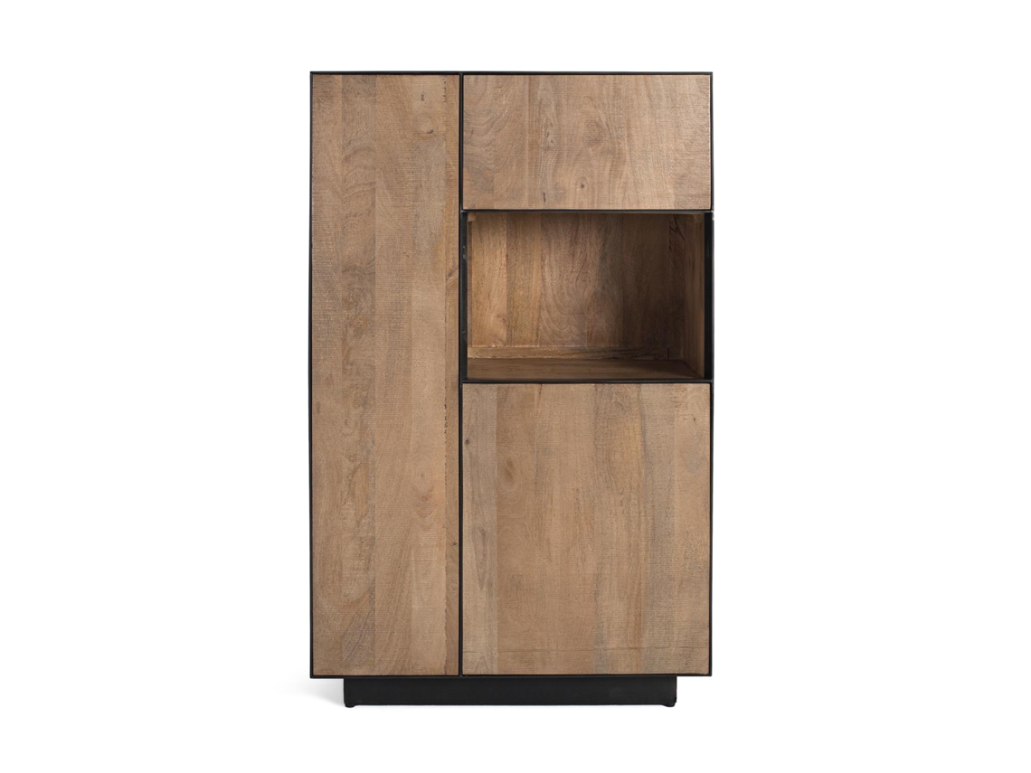 Aparador alto de madera de mango natural, 190 cm, Giner Y Colomer