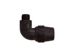 Codo Rosca Macho De Polietileno Para Tubería De Riego Por Goteo - Varias Medidas Pack 5 Uds 75mm X 2 1/2"