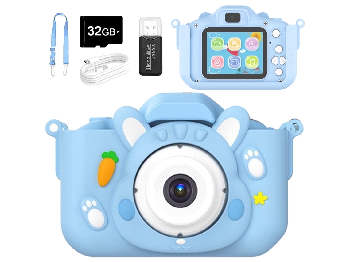 Cámara Para Niños 32 Gb Hd 1080p Mini Cámara Para Niños Pantalla De 2 Pulgadas Azul Gertiz