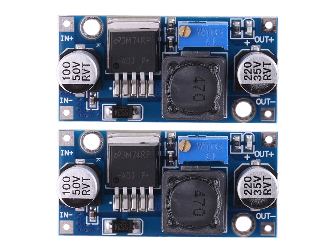 Veloriskku - 2 módulos conversores DC-DC buck ajustáveis de 3,2 V a 35 V para 1,25 V a 35 V, fonte de alimentação de 3 A.