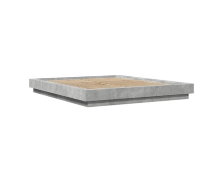 VIDAXL Cama Gris Cemento Gris Madera (212x1705x23cm)