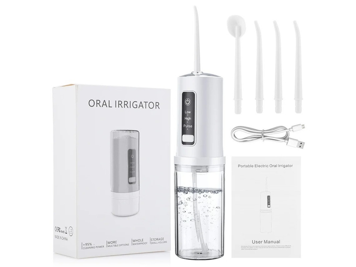 Irrigador bucal portátil Yizhood D104228 Blanco