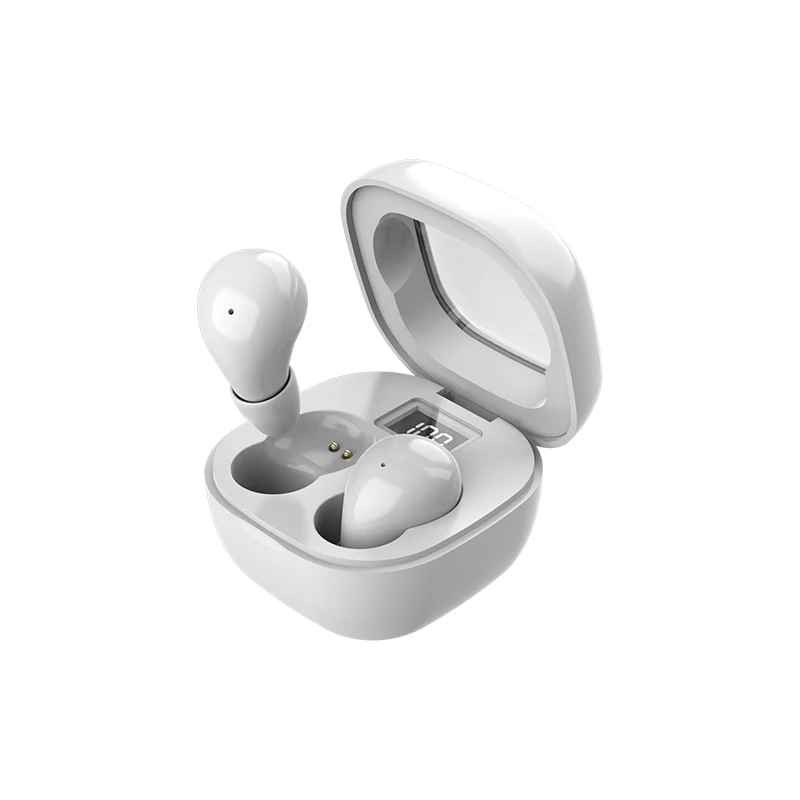 Miniauriculares Tws Inalámbricos Bluetooth 5.3 Invisibles, Estéreo, Con Cancelación De Ruido Y Estuche De Carga Impermeable Con Micrófono (blanco)