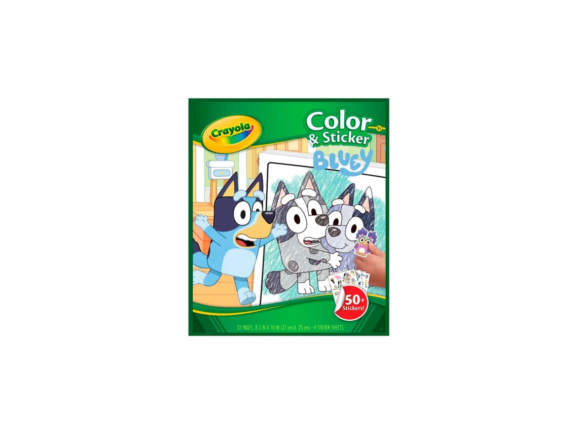 BLUEY Libro para Colorear Stickers