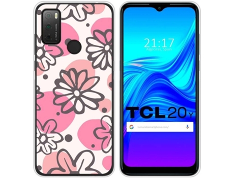 Carcasa TCL 20Y TUMUNDOSMARTPHONE Dibujos Transparente Flores 09 Multicolor