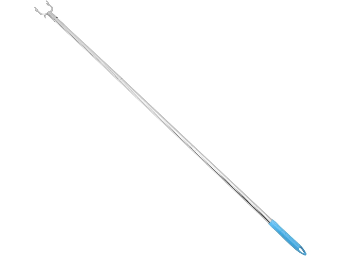 Perchero Largo Acero Inoxidable Plateado Versátil Práctico Estilo Minimalista Moderno Longitud Total 130 Cm