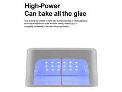 Lámpara UV para uñas de gel, 45 bombillas LED con 4 modos de temporizador, lámpara de uñas de gel decorada con purpurina Nails Ly Ebike