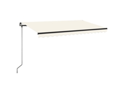 Maison Exclusive - Toldo Manual Retráctil Con Led Crema 450x350 Cm