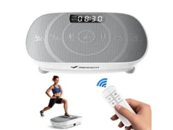 Plataforma vibratoria Merach de 10 velocidades con control remoto y pantalla LED, entrenamiento completo, fitness silencioso, gris, máx. 150 kg