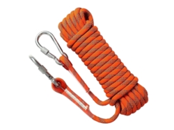 Cuerda De Escalada Para Exteriores De 12 Mm Y 10 M (33 Pies), Segura Para Montañismo Y Escape, Color Naranja Y Azul.