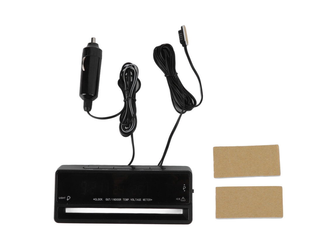 Termómetro digital para coche (monitor de voltaje y reloj)